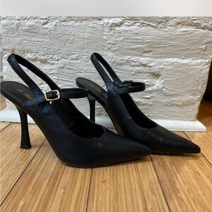 Sophisticated Black Slingback Heels